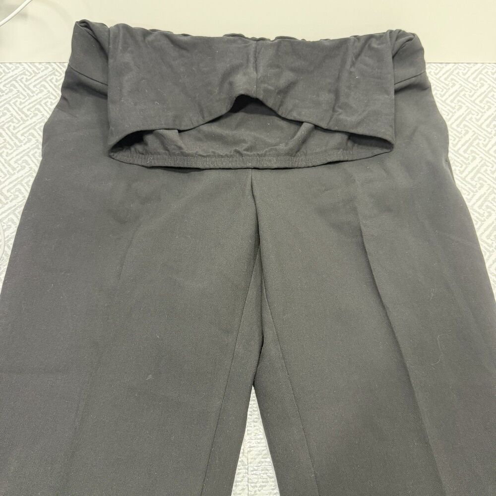 H&M MAMA Black Straight Leg Maternity Pants Over-The-Bump Band Size Medium - Picture 2 of 11